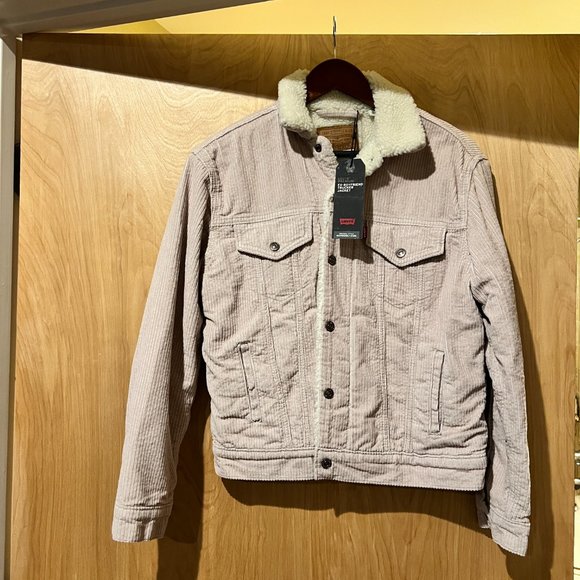 Levi's Women's Premium Ex-Boyfriend Corduroy Sherpa Trucker Jacket - Picture 4 of 8